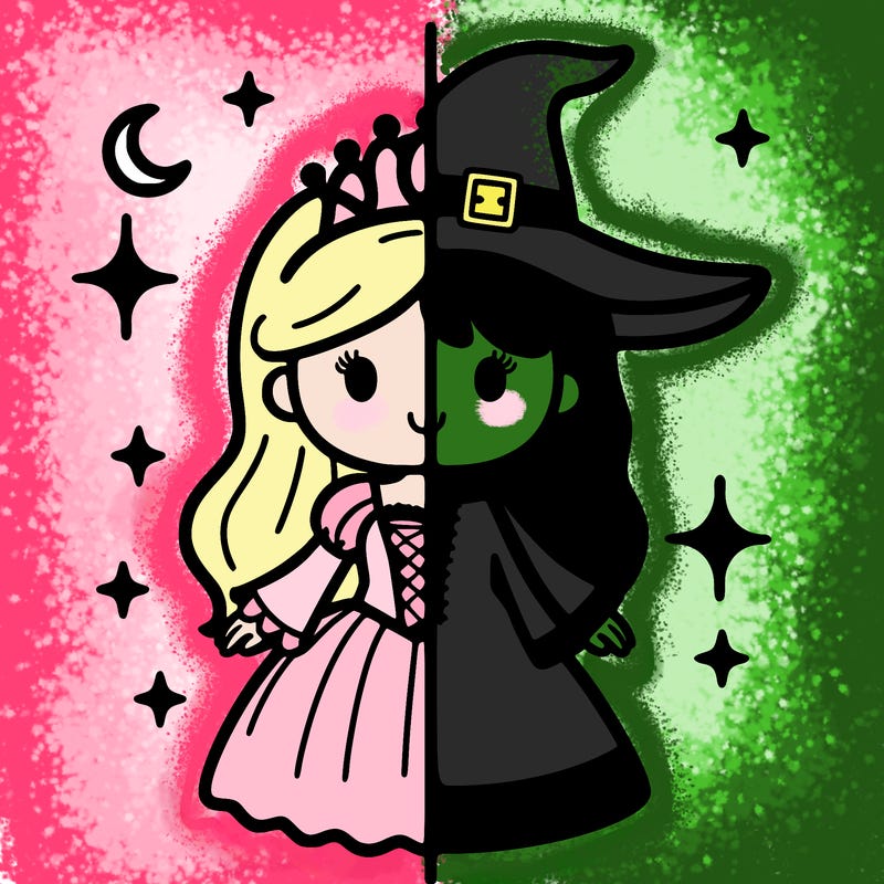 split princess and witch