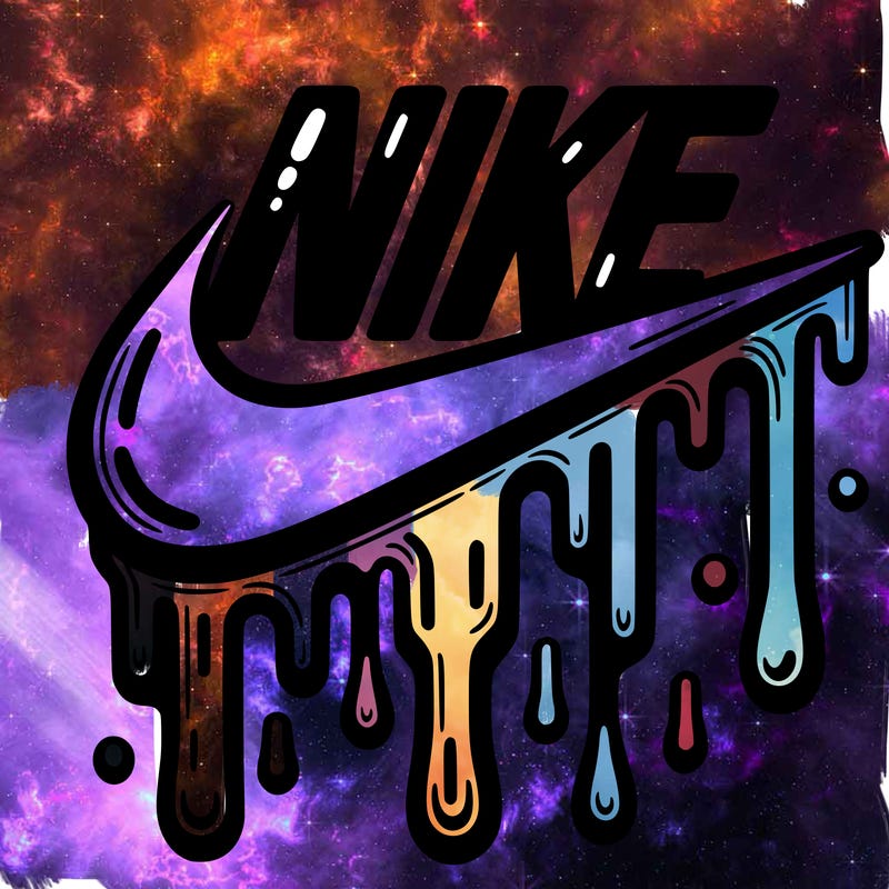 dripping nike logo