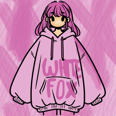 girl in oversized sweatshirt