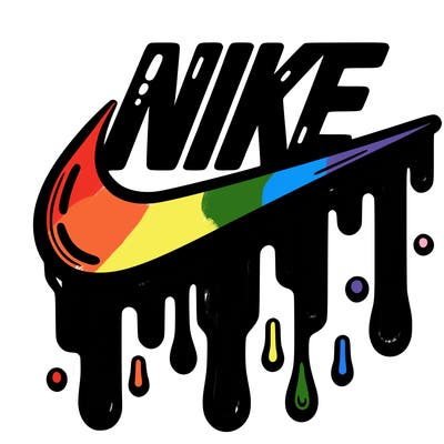dripping nike logo