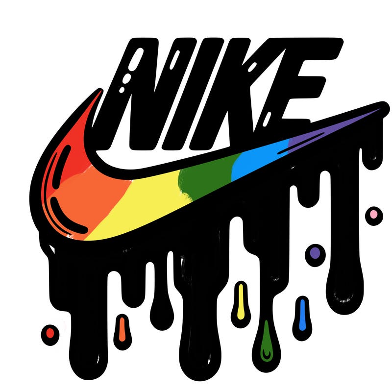 dripping nike logo