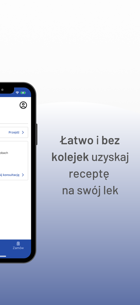 Schermata dell'app Erecept.pl per ricette mediche online senza code