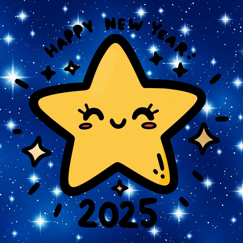 happy new year 2025 star wish