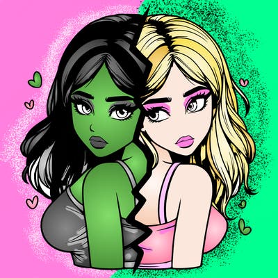 realistic girl split