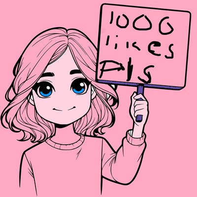 realistic girl holding up a sign