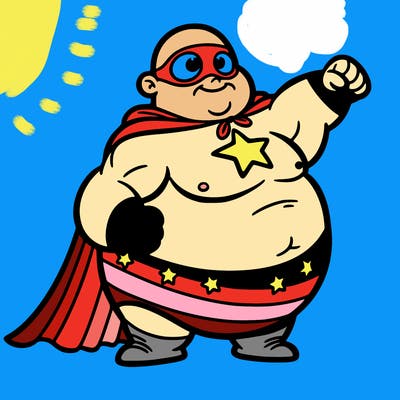 fat superhero