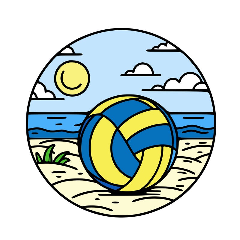 volleyball on a beach