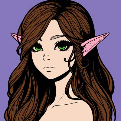 elf girl realistic dark fantasy