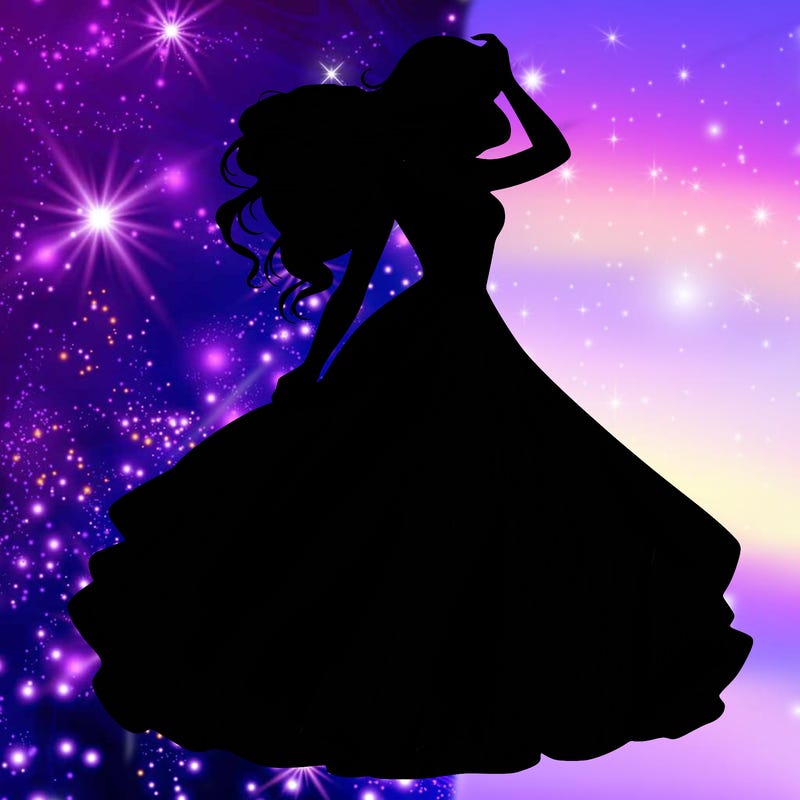 realistic woman with dress flowing in the wind