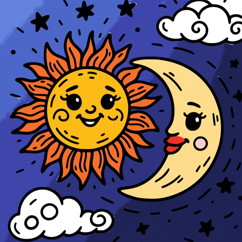 sun and moon