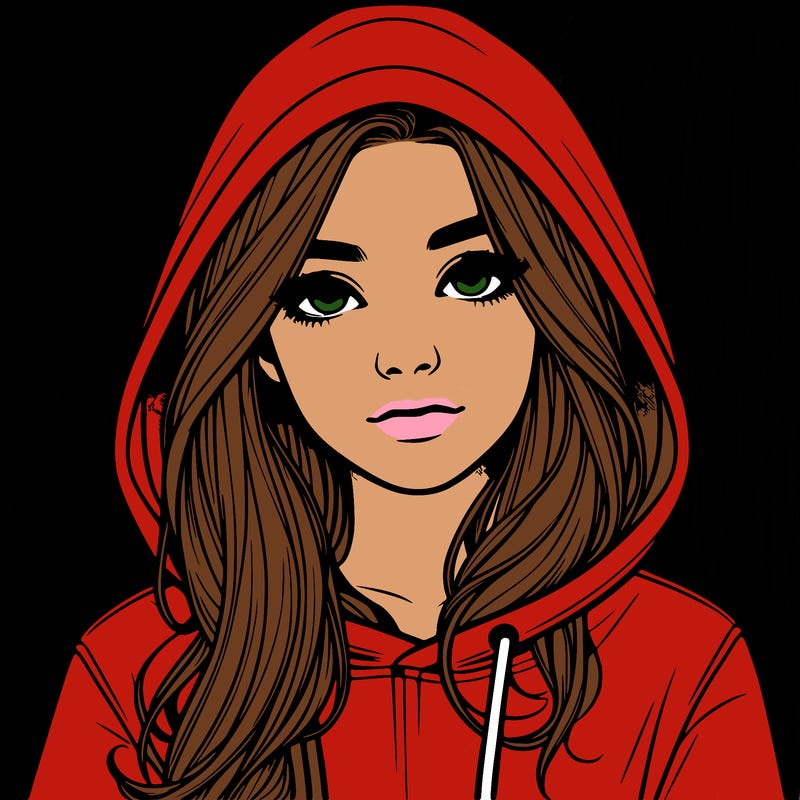 realistic girl with a hoodie