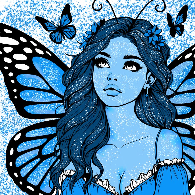 butterfly fairy realistic girl