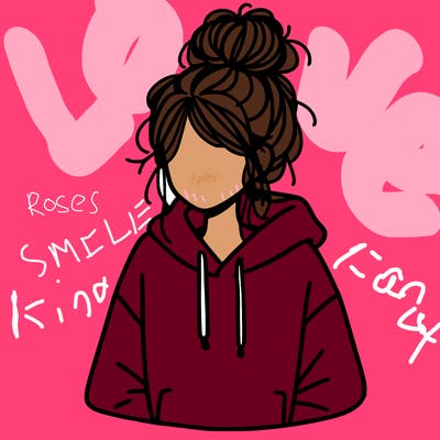 girl with messy hair bun with oversized hoodie