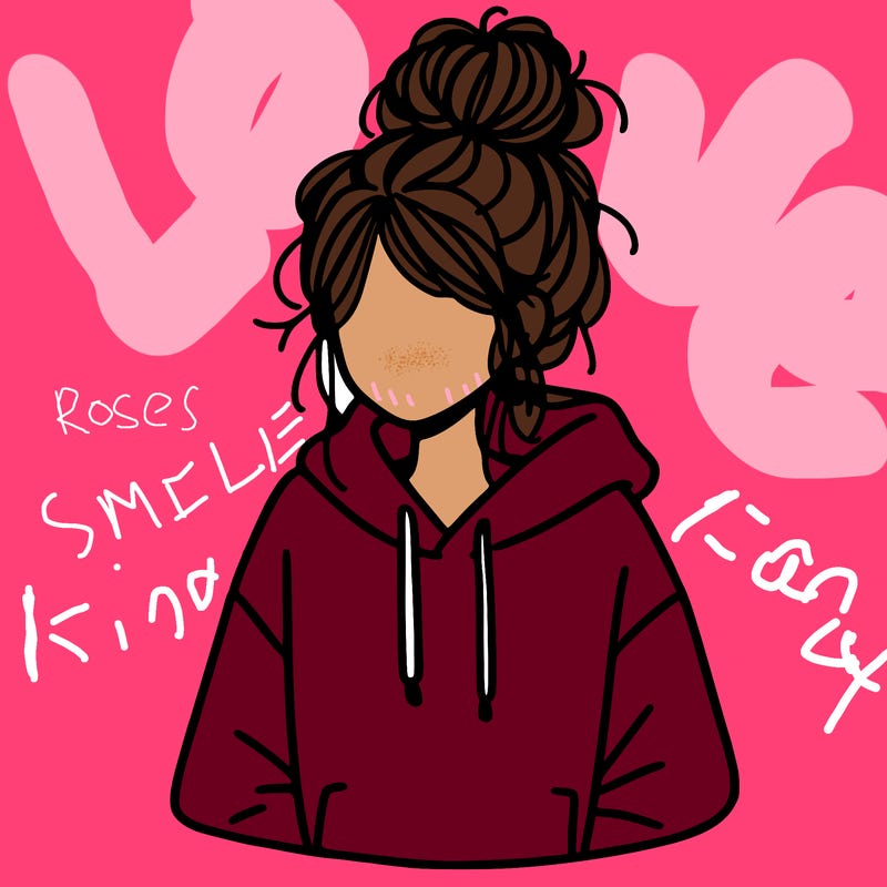 girl with messy hair bun with oversized hoodie