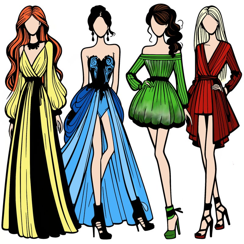 fashion models dresses