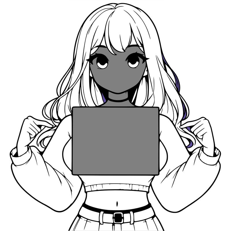 girl holding a blank sign in a long sleeve crop top