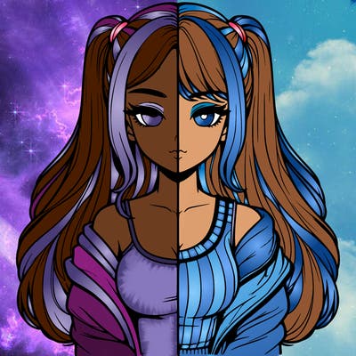 realistic girl split