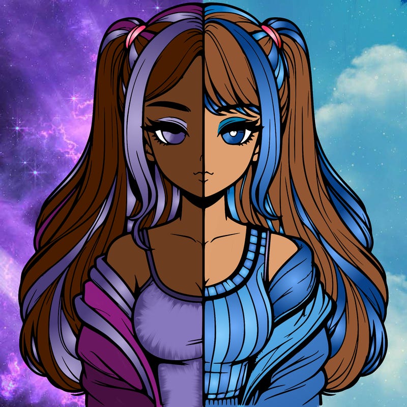 realistic girl split