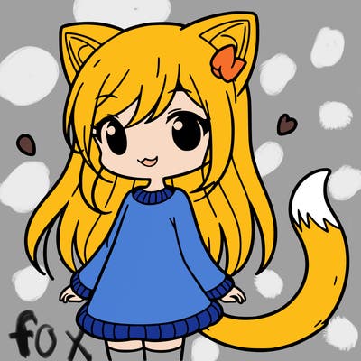 girl with cat ears and tail
