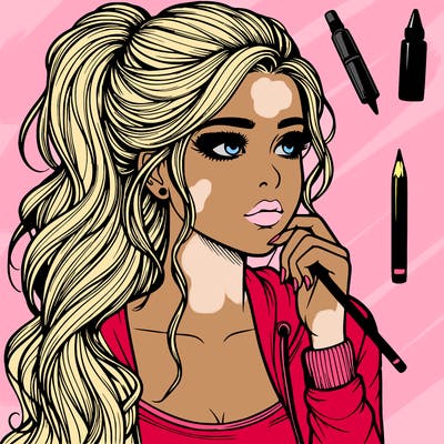 realistic teenage pretty