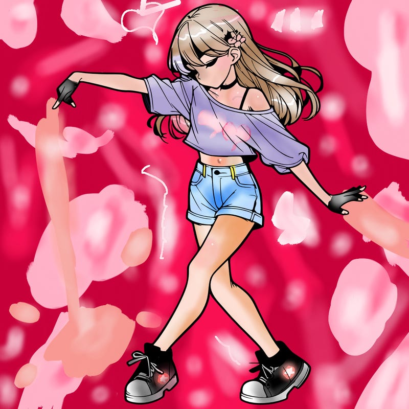realistic girl danceing