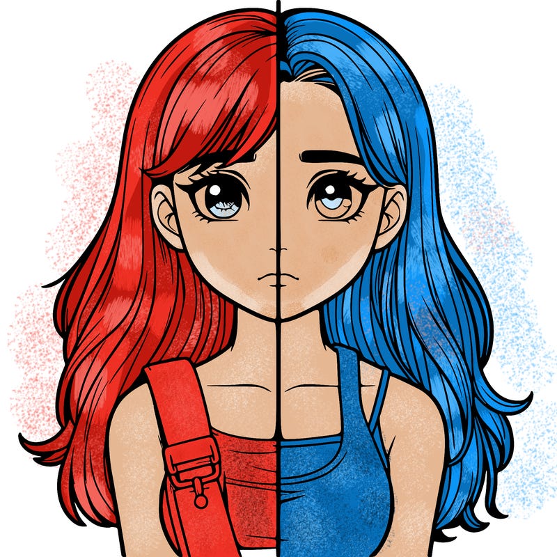 realistic girl split