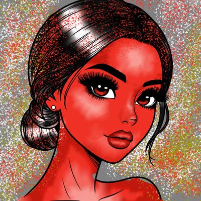 realistic girl with lashes