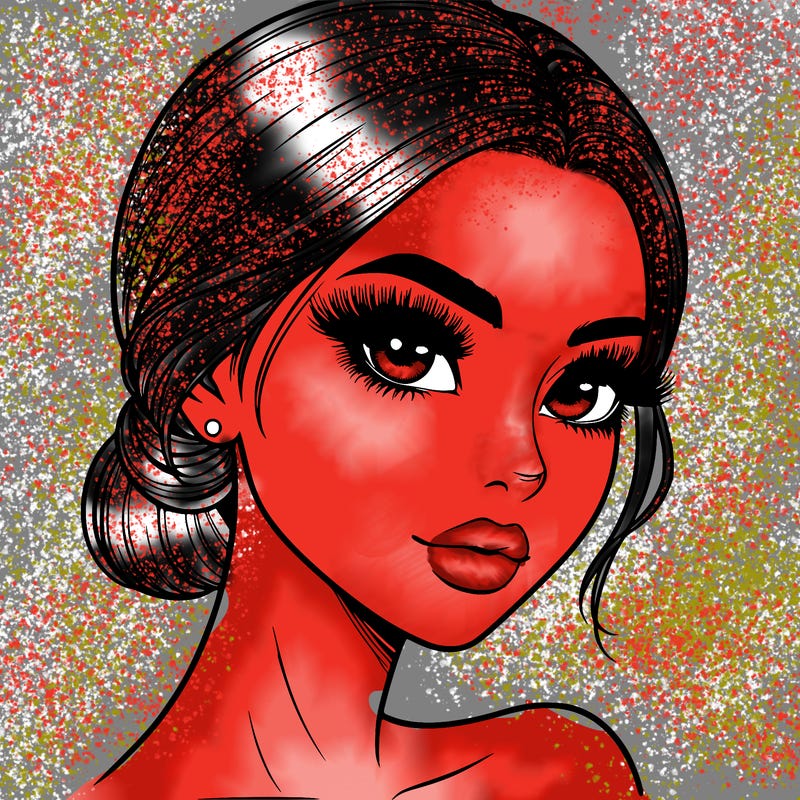 realistic girl with lashes