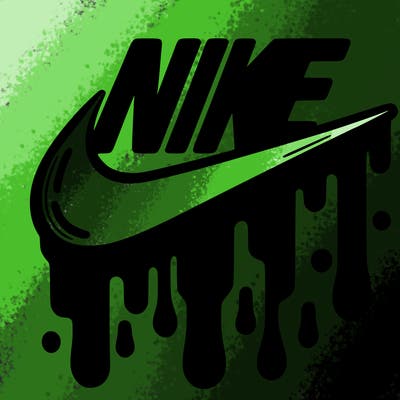 dripping nike logo