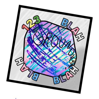 the background is blank in the center. it says 123 blah blah blah