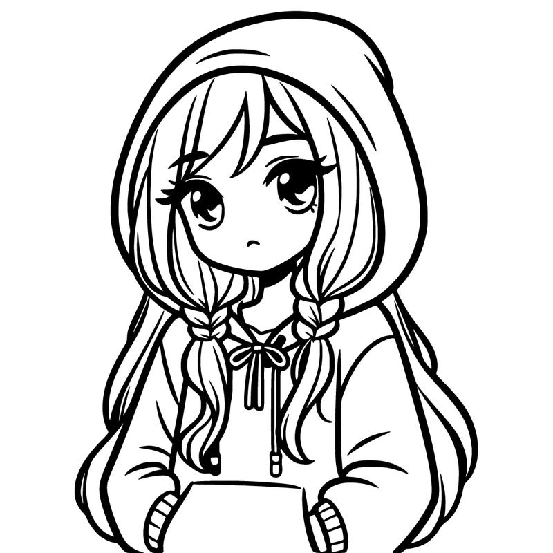 girl with hoodie