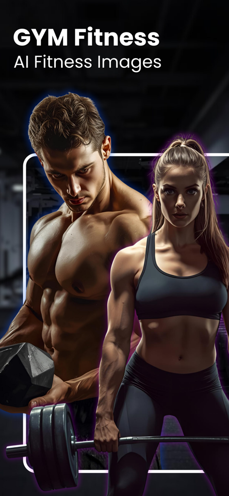 PixVerse AI Picture Generator - AI generated high definition fitness images of a muscular man and woman in a gym