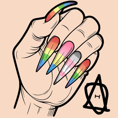 very long pretty nails