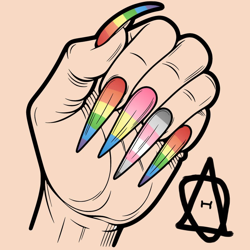 very long pretty nails