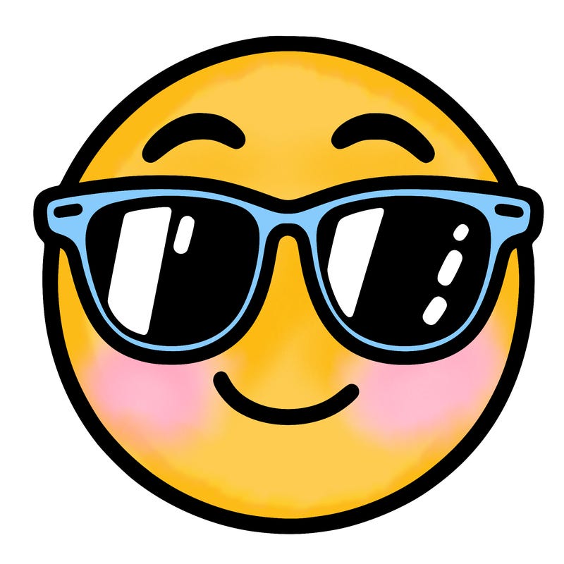 emoji with sunglasses