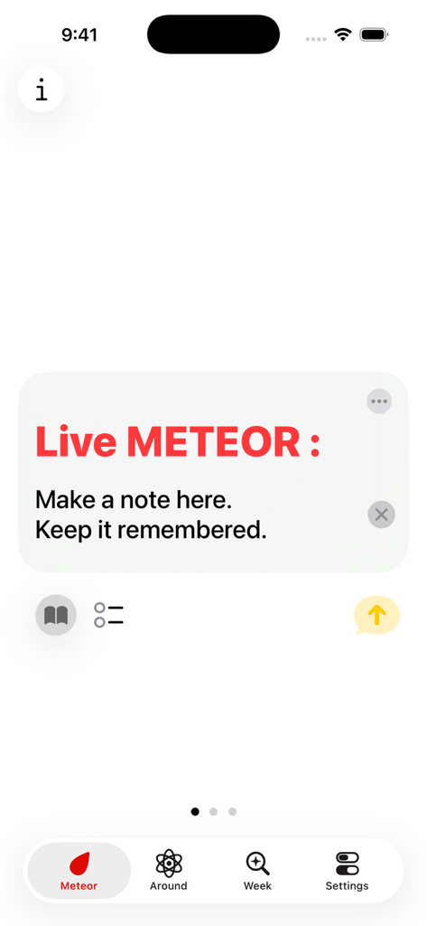 Meteor app interface for creating visible and persistent notes