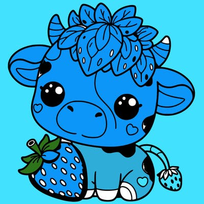 cute strawberry cow