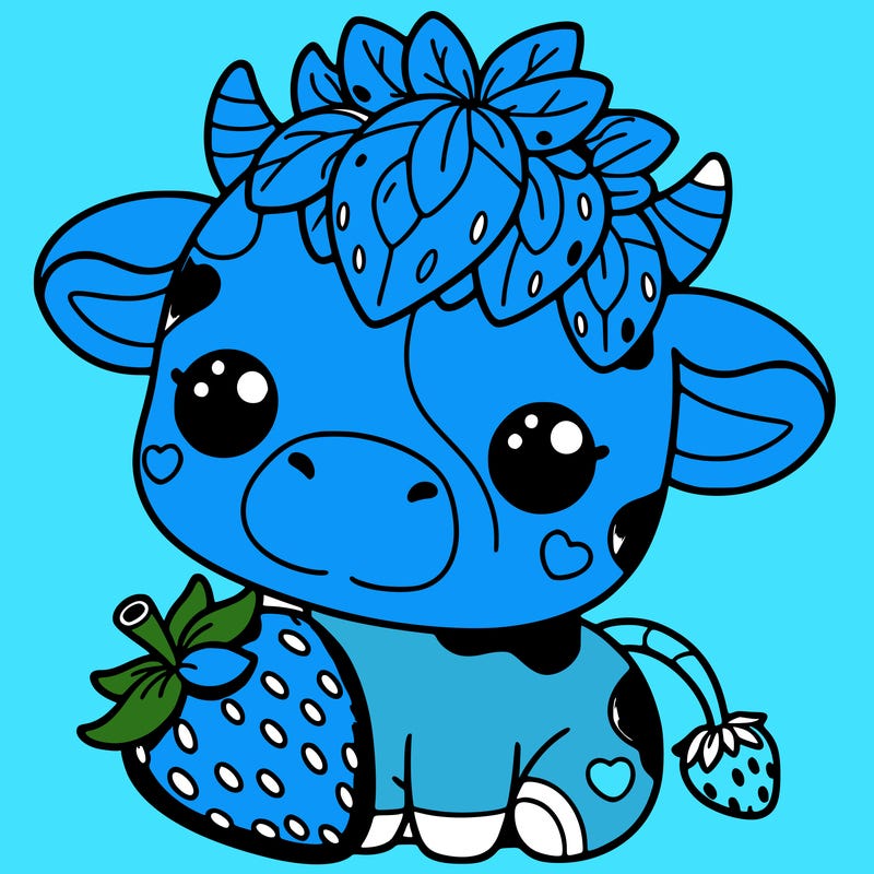 cute strawberry cow