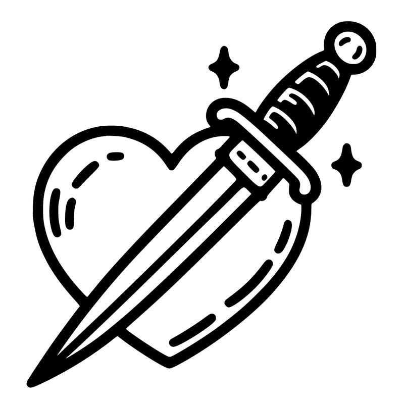 heart with dagger through it