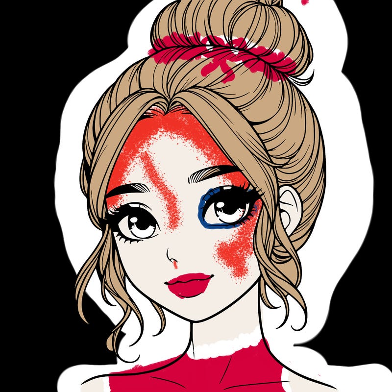 realistic pretty girl with hair in bun