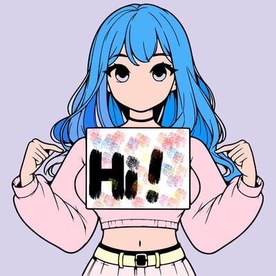 girl holding a blank sign in a long sleeve crop top