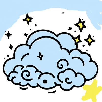 pink starry cloud sky