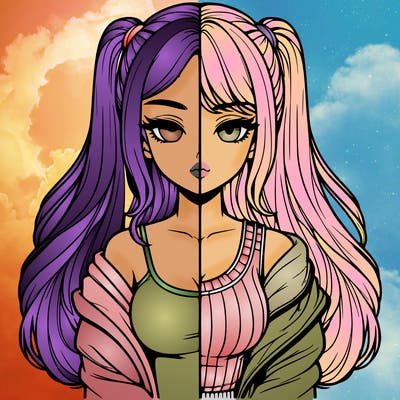 realistic girl split