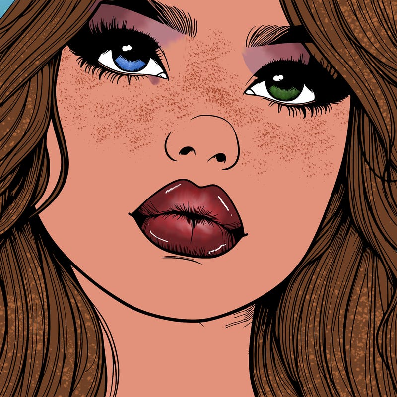 really realistic girl with lips