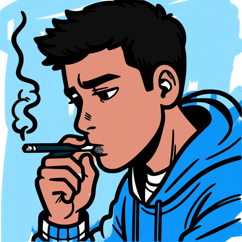 a guy smoking