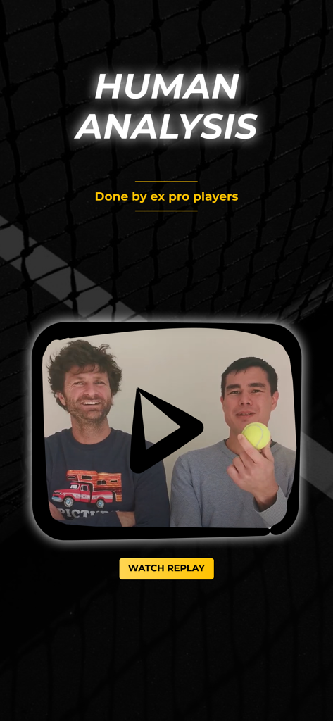 Tennis Metrics - Pantalla de la aplicación Métricas de Tenis con análisis humano experto por ex jugadores profesionales