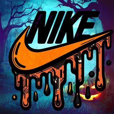 dripping nike logo