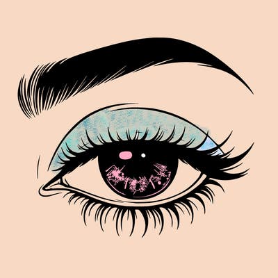 eye closed realistic