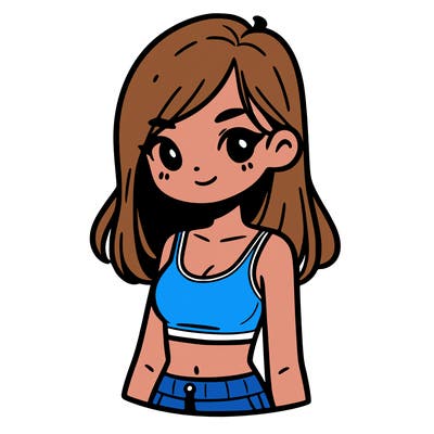 girl with crop top