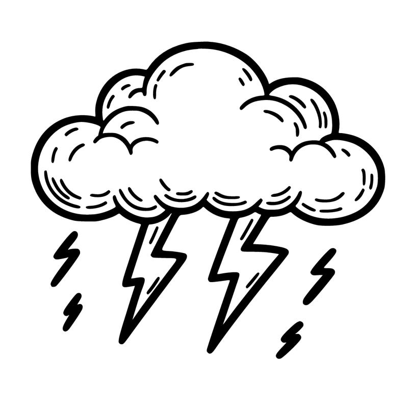 just a cloud with lightning